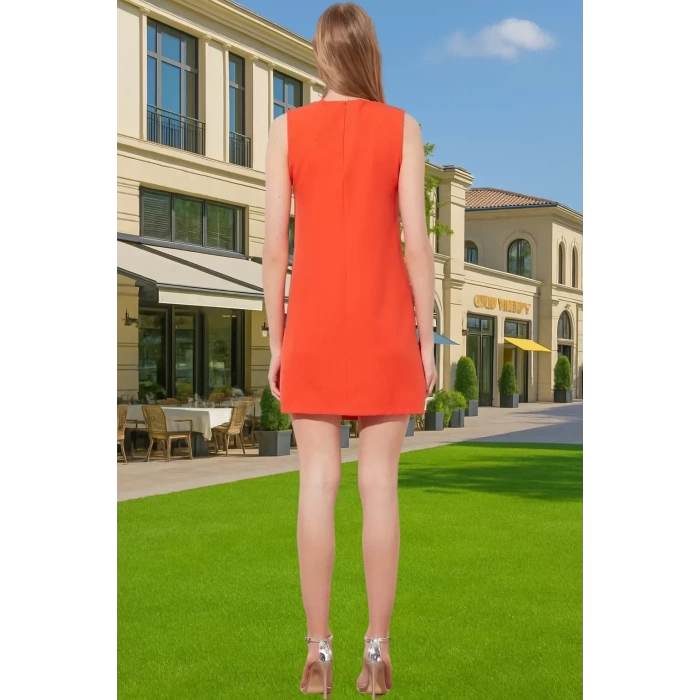 Kadın Mini Boy Polyester Elbise Yazlık İş Elbisesi Finike Dokuma Trend Tasarım Özenle Seçilmiş