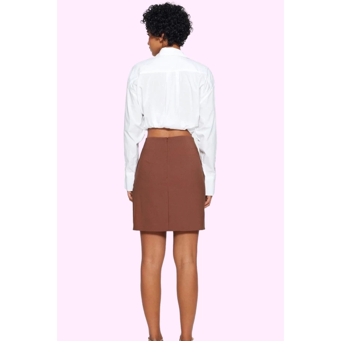 Kadın Mini Dokuma Etek Yüksek Bel Casual Stil Dayanıklı Malzeme Yaz Aylarının Vazgeçilmezi