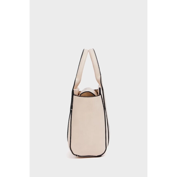 Kadın Mini Tote Vegan Deri El Çantası Gold Toka Günlük ve İş Trend Tasarım Modern Stil Mükemmel Uyum