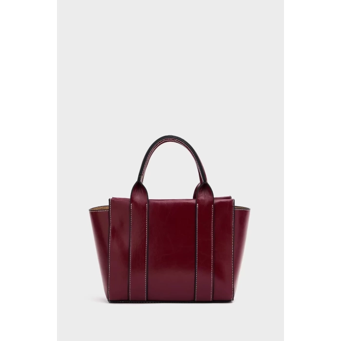 Kadın Mini Tote Vegan Deri El Çantası Gold Toka Günlük ve İş Trend Tasarım Modern Stil Mükemmel Uyum