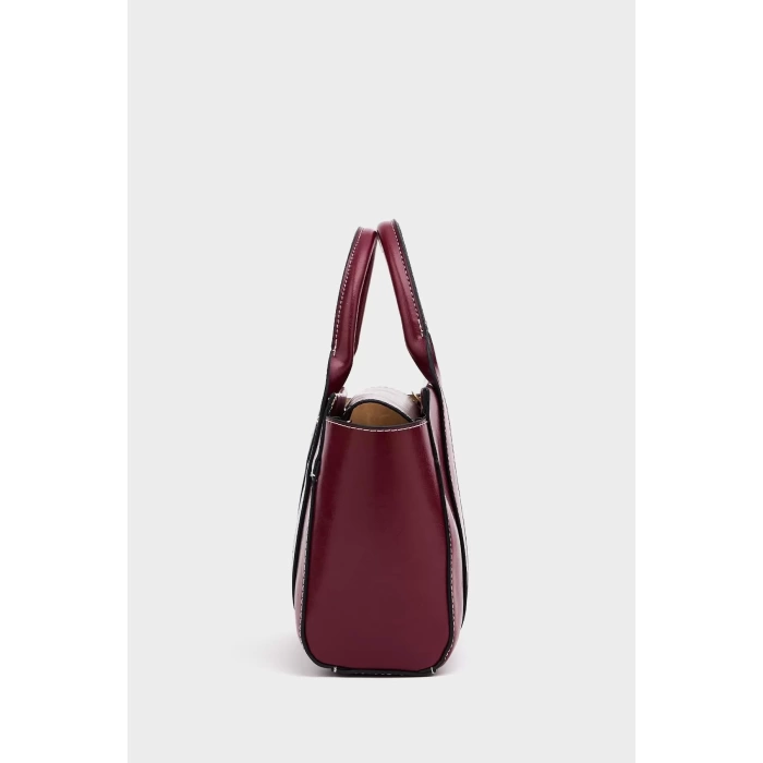 Kadın Mini Tote Vegan Deri El Çantası Gold Toka Günlük ve İş Trend Tasarım Modern Stil Mükemmel Uyum