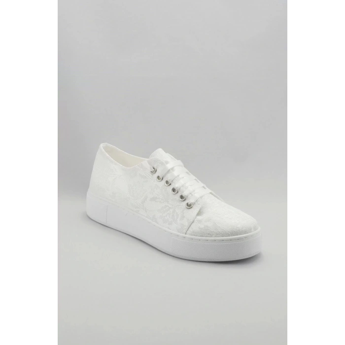 Kadın Moda Şık Beyaz Dolgu Topuklu Ayakkabı Topuklu Düğün Nişan Gece Abiye Ayakkabı