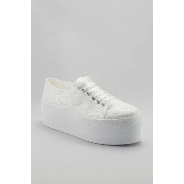 Kadın Moda Şık Beyaz Dolgu Topuklu Ayakkabı Topuklu Düğün Nişan Gece Abiye Ayakkabı