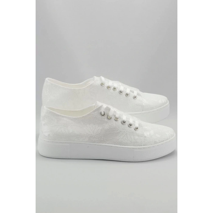 Kadın Moda Şık Beyaz Dolgu Topuklu Ayakkabı Topuklu Düğün Nişan Gece Abiye Ayakkabı