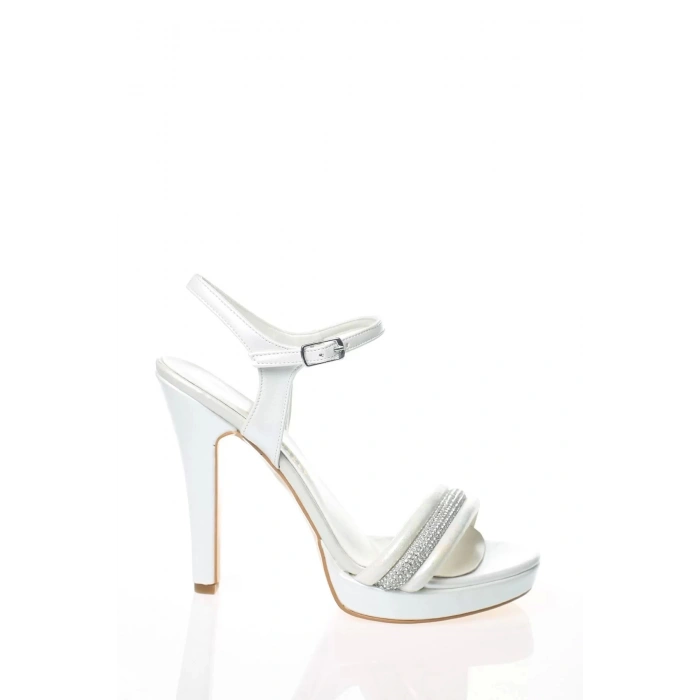 Kadın Moda Şık Gold Ayna Sıra Taşlı Topuklu Zarif Tasarım Düğün Nişan Gece Abiye Ayakkabı