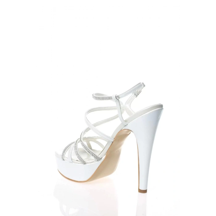 Kadın Moda Şık Gold Ayna Taş Topuklu Zarif Tasarım Düğün Nişan Gece Abiye Ayakkabı