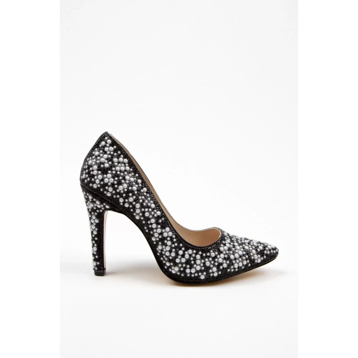 Kadın Moda Şık Gold Full Inci Aynalı Klasik Düğün Nişan Gece Abiye Ayakkabı