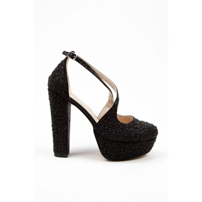 Kadın Moda Şık Gold Full Inci Zarif Tasarım Düğün Nişan Gece Abiye Ayakkabı