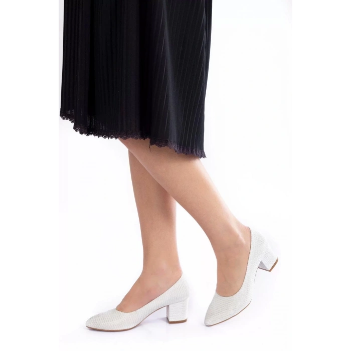 Kadın Moda Şık Gold Klasik Ayakkabı Topuklu Zarif Tasarım Düğün Nişan Gece Abiye Ayakkabı