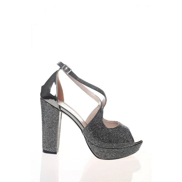 Kadın Moda Şık Gold Topuklu Zarif Tasarım Yüksek Topuk Düğün Nişan Gece Abiye Ayakkabı