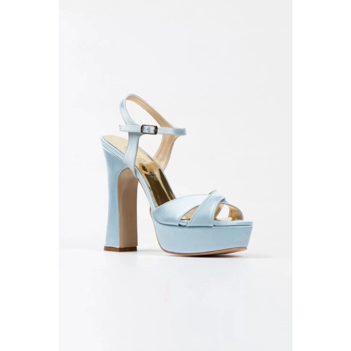 Kadın Moda Şık Kırmızı Saten Klasik Ayakkabı Kalın Aynalı Ökçe Düğün Nişan Gece Abiye Ayakkabısı