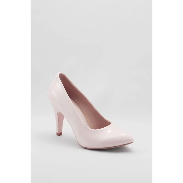 Kadın Moda Şık Pudra Klasik Topuklu Ayakkabı Topuklu Düğün Nişan Gece Abiye Ayakkabı