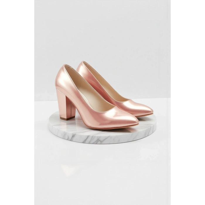 Kadın Moda Şık Rose Klasik Topuklu Ayakkabı Topuklu Düğün Nişan Gece Abiye Ayakkabı