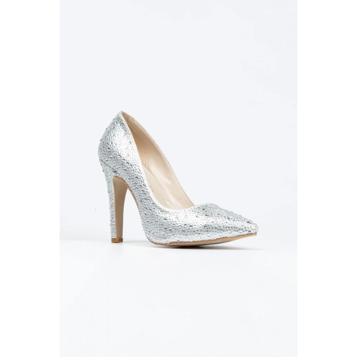 Kadın Moda Şık Rose Sultan Taşlı Klasik Sivri Ince Düğün Nişan Gece Abiye Ayakkabı