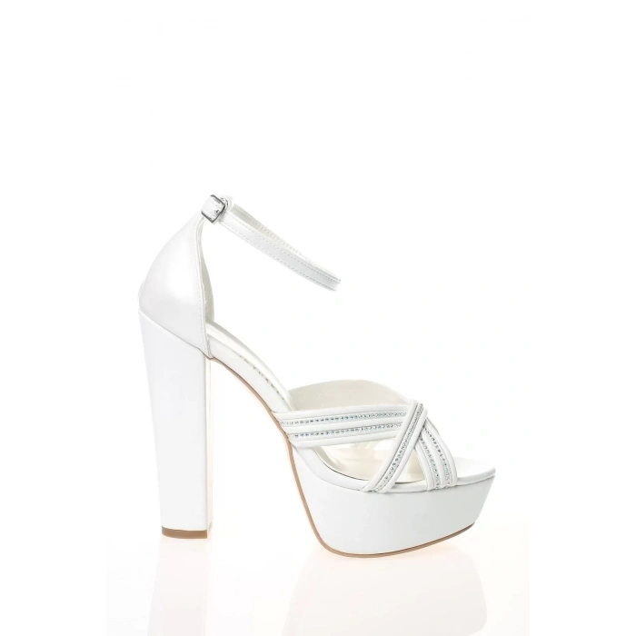 Kadın Moda Şık Sarı Gold Çapraz Bant Topuklu Zarif Tasarım Düğün Nişan Gece Abiye Ayakkabı