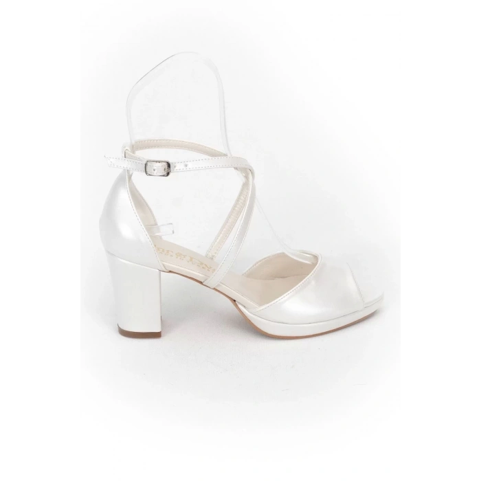 Kadın Moda Şık Sedef Cilt Topuklu Ayakkabı Zarif Tasarım Düğün Nişan Gece Abiye Ayakkabı