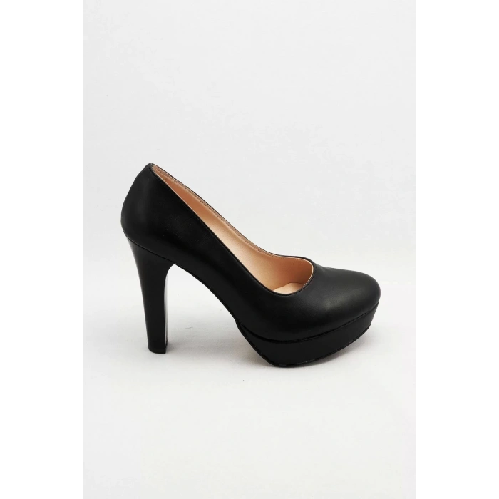 Kadın Moda Şık Siyah Klasik Topuklu Ayakkabı Topuklu Düğün Nişan Gece Abiye Ayakkabı