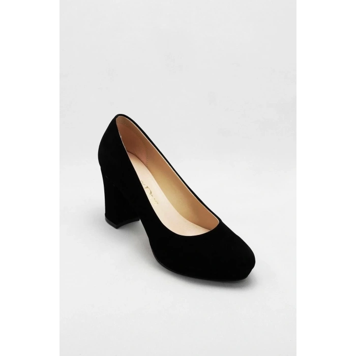 Kadın Moda Şık Siyah Klasik Topuklu Ayakkabı Topuklu Düğün Nişan Gece Abiye Ayakkabı