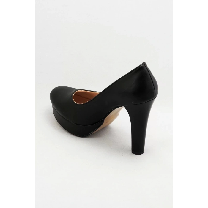 Kadın Moda Şık Siyah Klasik Topuklu Ayakkabı Topuklu Düğün Nişan Gece Abiye Ayakkabı