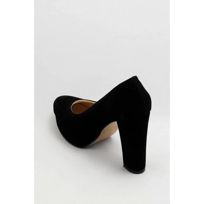 Kadın Moda Şık Siyah Klasik Topuklu Ayakkabı Topuklu Düğün Nişan Gece Abiye Ayakkabısı