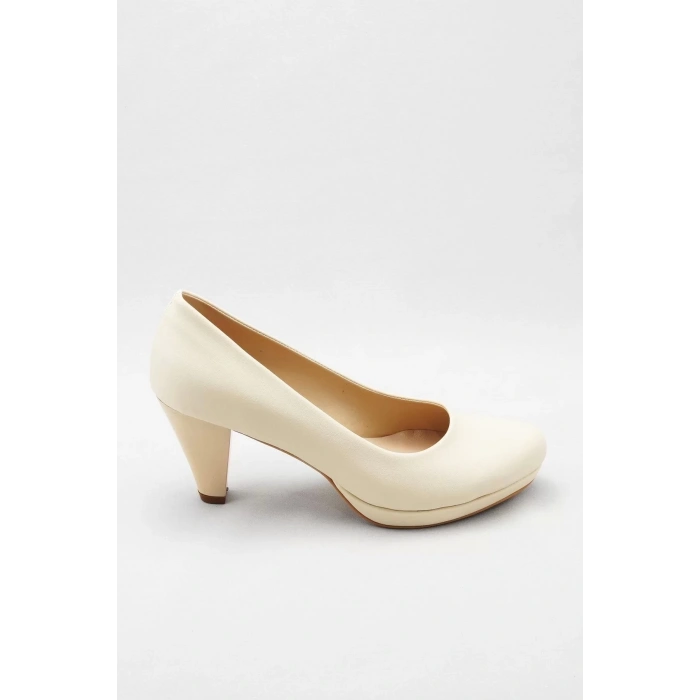 Kadın Moda Şık Ten Klasik Topuklu Ayakkabı Topuklu Düğün Nişan Gece Abiye Ayakkabı