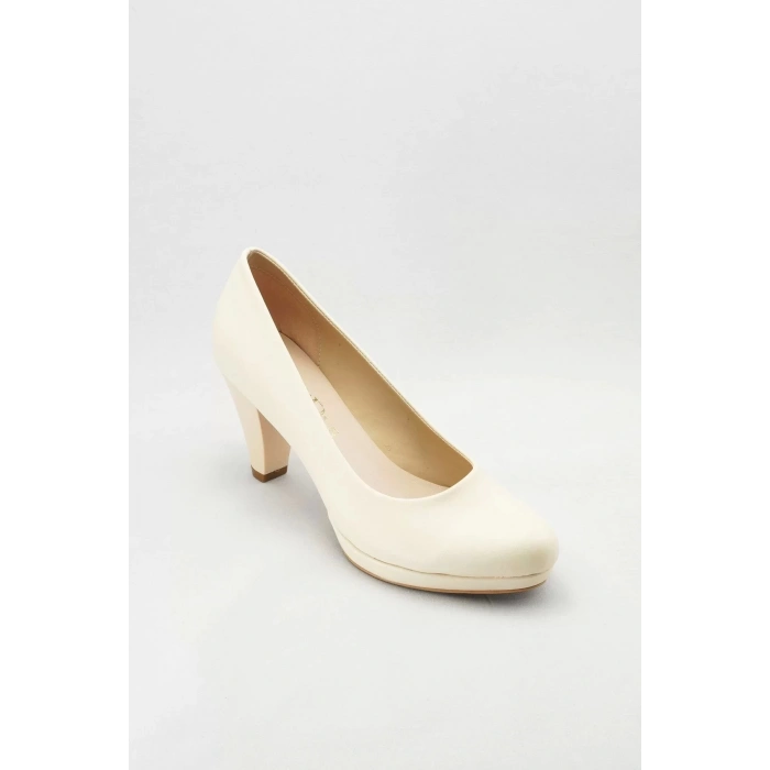 Kadın Moda Şık Ten Klasik Topuklu Ayakkabı Topuklu Düğün Nişan Gece Abiye Ayakkabı