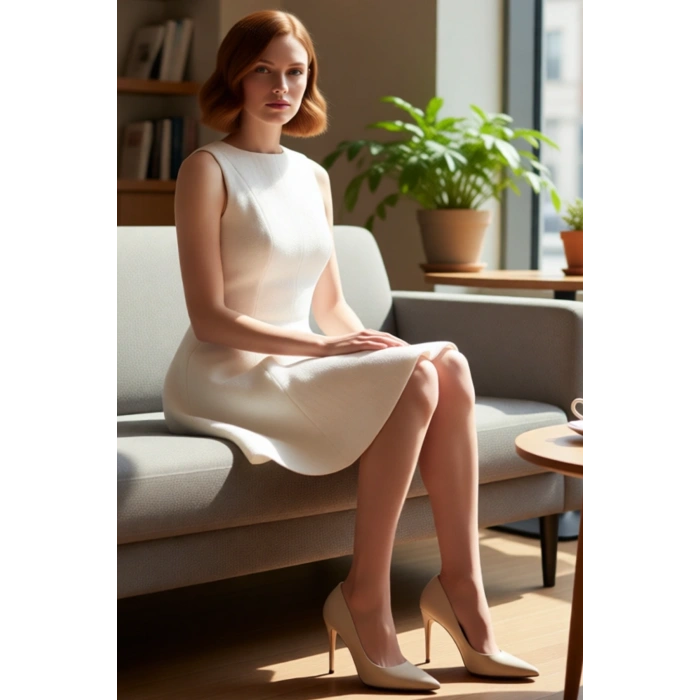 Kadın Modern Bisiklet Yaka Skater Kalıp Tüvit Dokuma Düz Mini Elbise Kış Sezonu Şıklığı Kaliteli