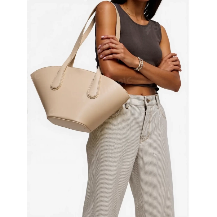 Kadın Modern Kesim Suni Deri Shopper Çanta El Ve Omuz Kullanımı İçin Mükemmel Uyum Mükemmel Uyum