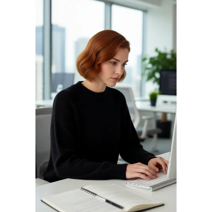 Kadın Modern Oversize Triko Kazak Bisiklet Yaka Düşük Kol Rahat Ve Şık Görünüm Sağlar Kaliteli