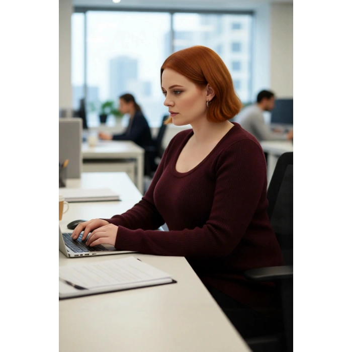 Kadın Mürdüm Casual Akrilik Triko Kazak Havuz Yaka Fitted Kesim Kışlık Günlük Şıklık Kaliteli