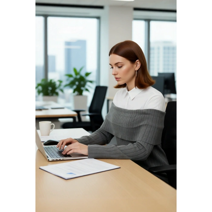 Kadın Omzu Açık Fitted Triko Kazak Dokuma Detaylı Uzun Reglan Kol Kışlık Günlük Şıklık İçin İdeal