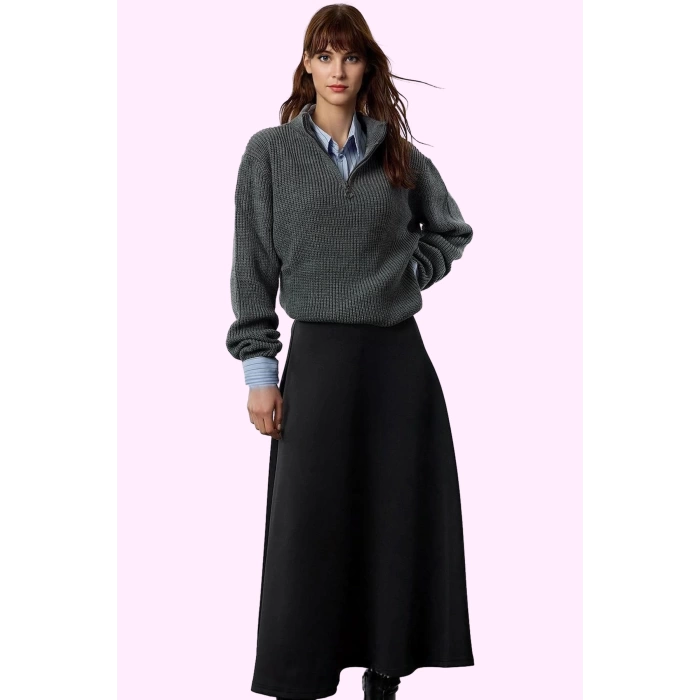 Kadın Örme Midi Kloş Etek Günlük Casual Stil Yaz Aylarının Vazgeçilmezi Stilin Buluştuğu Yer