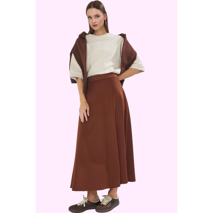 Kadın Örme Midi Kloş Etek Günlük Casual Stil Yaz Aylarının Vazgeçilmezi Stilin Buluştuğu Yer
