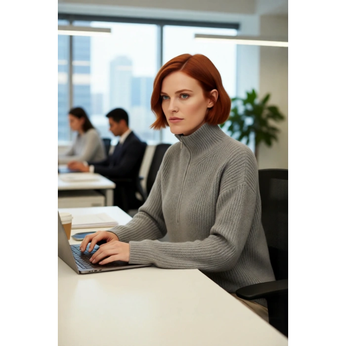 Kadın Orta Kalınlık Düşük Kol Selanik Dokuma Regular Kesim Uzun Triko Kazak Günlük Kullanıma Uygun