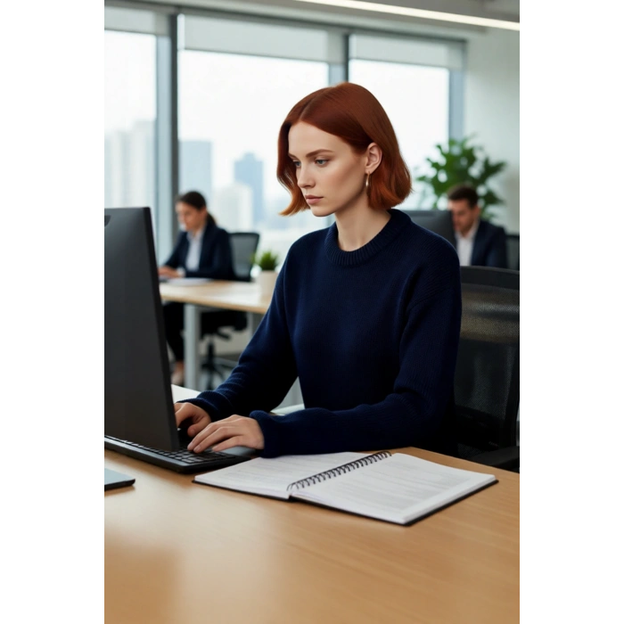 Kadın Oversize Akrilik Triko Kazak Geniş İspanyol Kol Detaylı Bisiklet Yaka Günlük Konfor Kaliteli