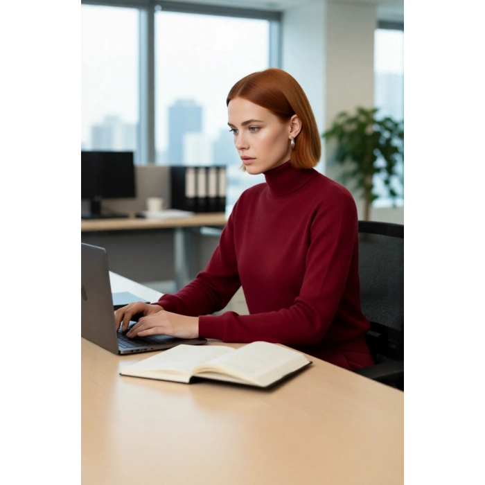 Kadın Oversize Balıkçı Yaka Basic Triko Kazak Kışlık Soğuk Havalar İçin İdeal Şıklık Ve Rahatlık