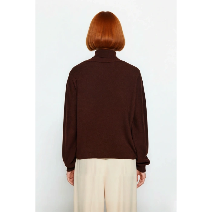 Kadın Oversize Balıkçı Yaka Basic Triko Kazak Kışlık Soğuk Havalar İçin İdeal Şıklık Ve Rahatlık