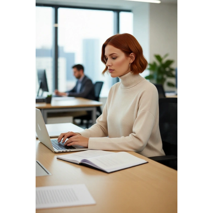 Kadın Oversize Balıkçı Yaka Düşük Kol Akrilik Triko Kazak Kış Sezonu İçin Uzun Basic Model