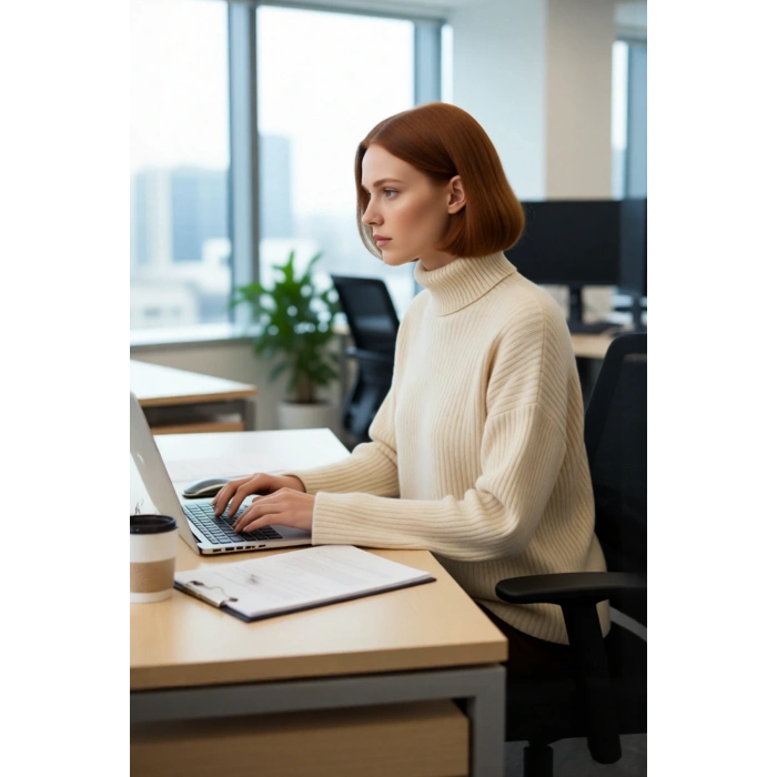 Kadın Oversize Balıkçı Yaka Düz Fitilli Triko Kazak Kış Sezonu İçin Rahat Şıklık Sunar Kaliteli