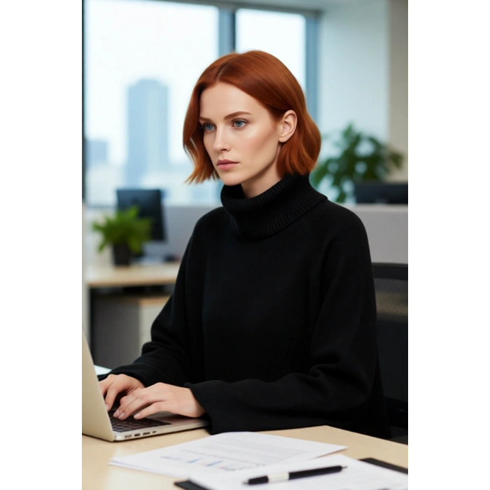 Kadın Oversize Balıkçı Yaka Reglan Kol Triko Kazak Kışlık Rahat Ve Şık Günlük Kombinler İçin İdeal