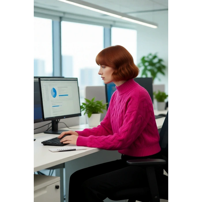 Kadın Oversize Balon Kol Dik Yaka Saç Örgü Crop Akrilik Triko Kazak Kış Modasına Uyumlu Kaliteli