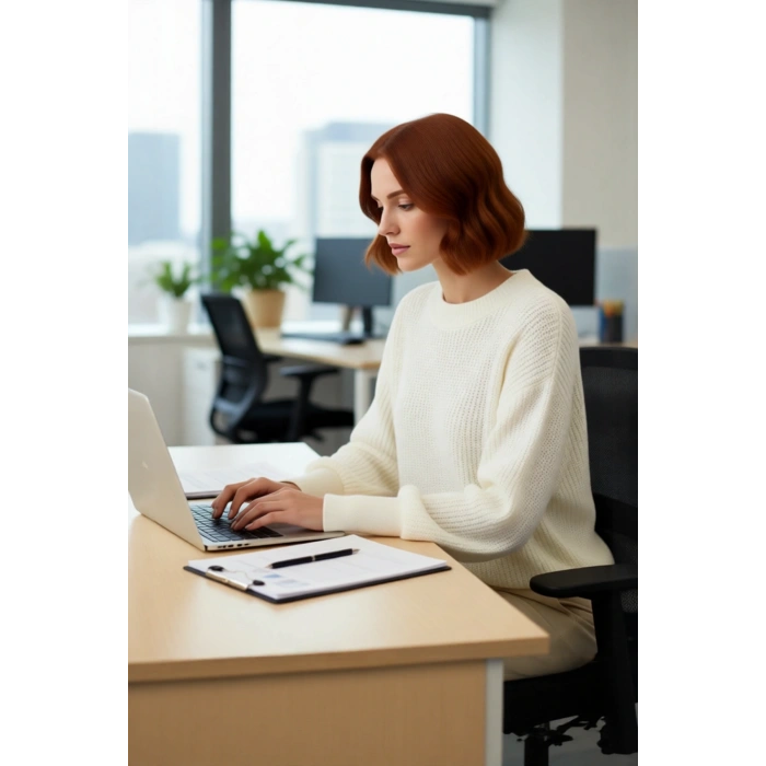 Kadın Oversize Balon Kol Selanik Dokuma Bisiklet Yaka Uzun Düz Basic Triko Kazak 100% Akrilik