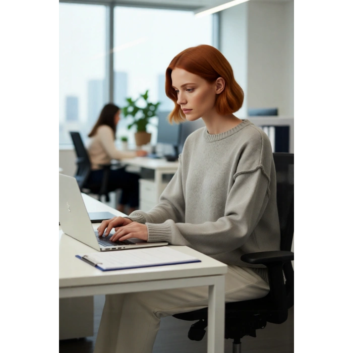 Kadın Oversize Basic Triko Kazak Bisiklet Yaka Uzun Kollu Rahat Kışlık Giyim Modern Kesim Kaliteli