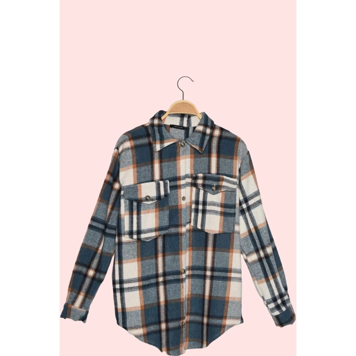 Kadın Oversize Baskılı Flanel Gömlek Geniş Kalıp Günlük Kombinler Yaz Aylarının Vazgeçilmezi