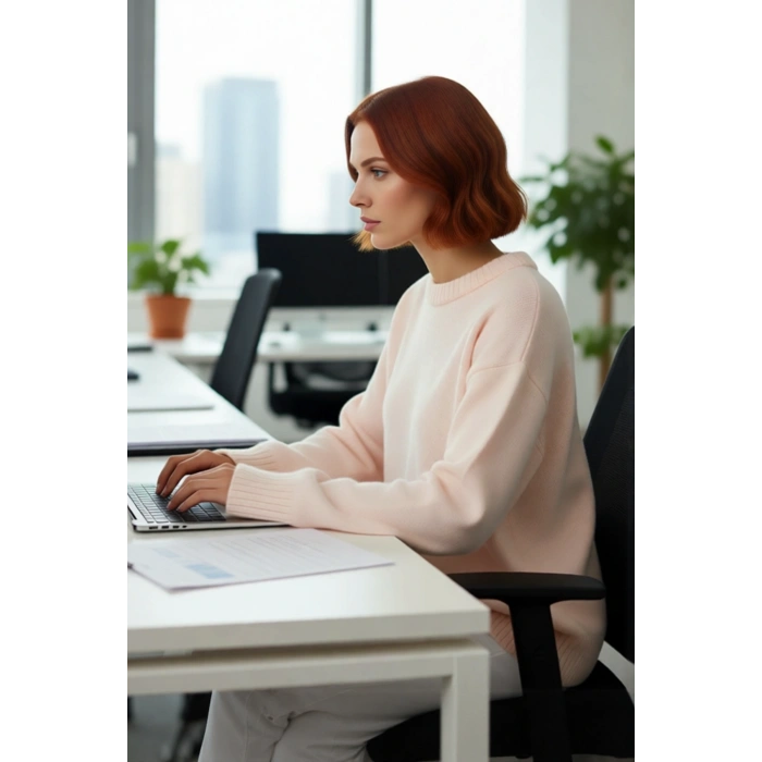 Kadın Oversize Bisiklet Yaka Triko Kazak Düşük Kollu Kış Mevsimi Rahatlığını Sunan Günlük Şıklık