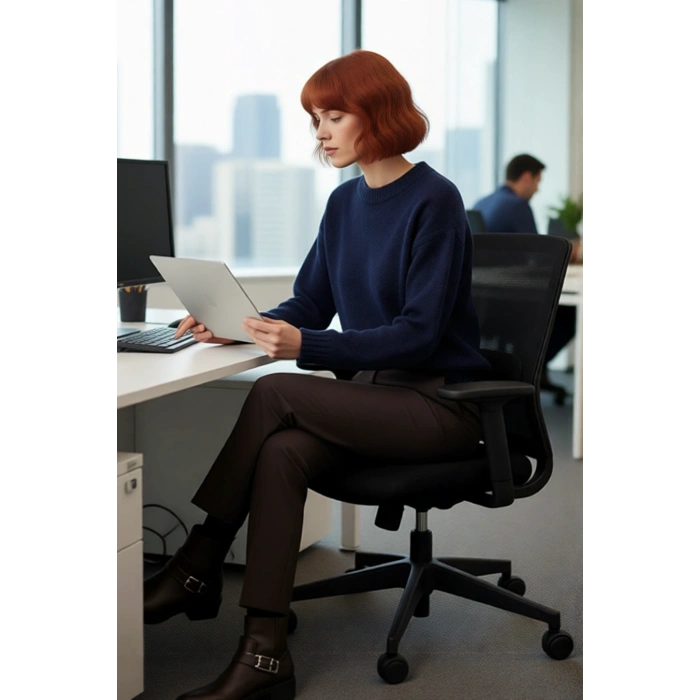 Kadın Oversize Çizgili Bisiklet Yaka Düşük Kol Triko Kazak Kışlık Günlük Şık Kombinler İçin Harika