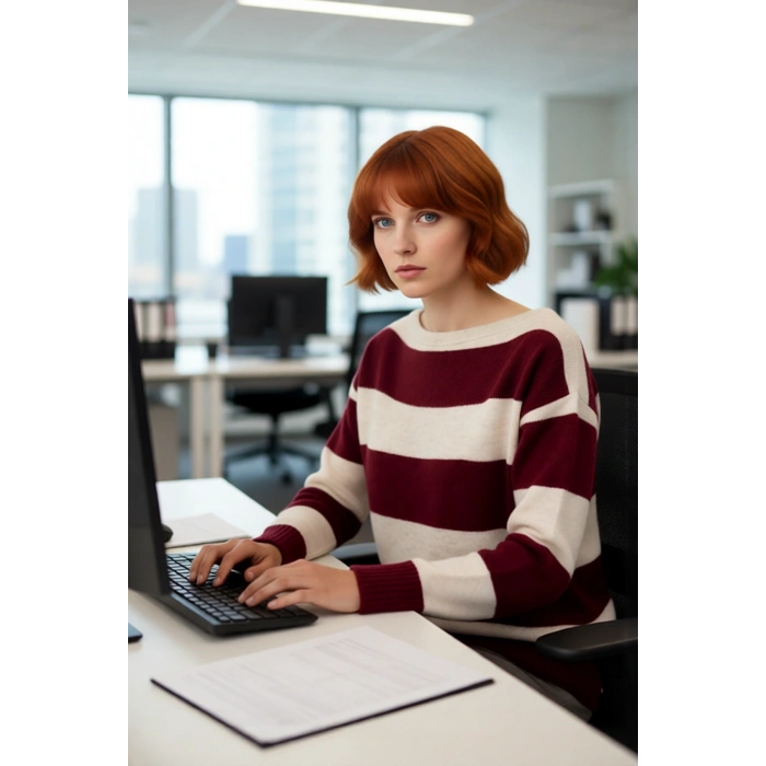 Kadın Oversize Çizgili Kayık Yaka Triko Kazak Soğuk Günler İçin Rahat Ve Şık Bir Tercih. Kaliteli