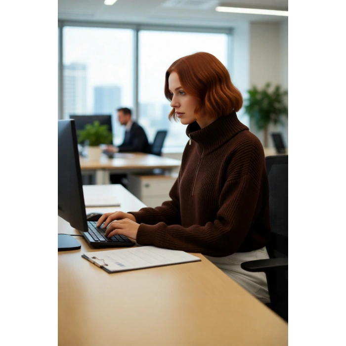 Kadın Oversize Crop Fermuarlı Dik Yaka Selanik Dokuma Akrilik Triko Kazak Kış Günlük Kombinler İçin