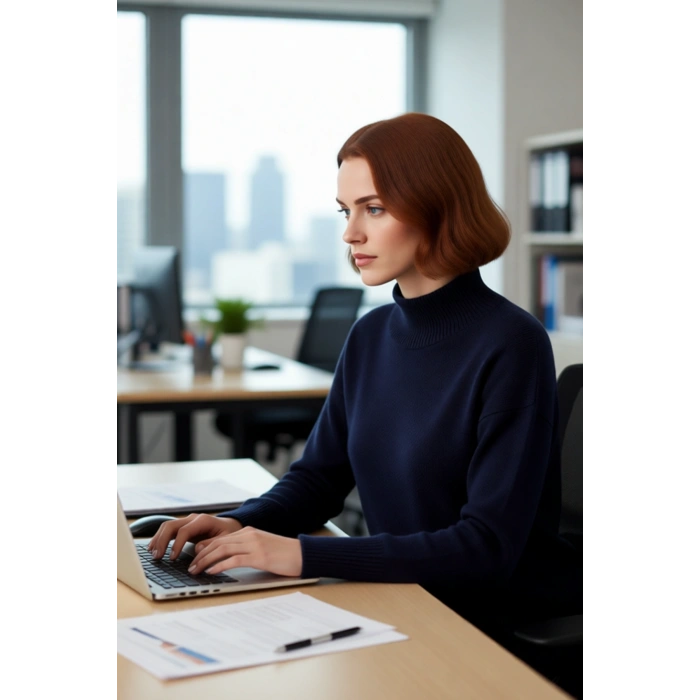 Kadın Oversize Dik Yaka Triko Kazak Yumuşak Dokusuyla Kış ve Sonbahar Kombinlerini Tamamlar