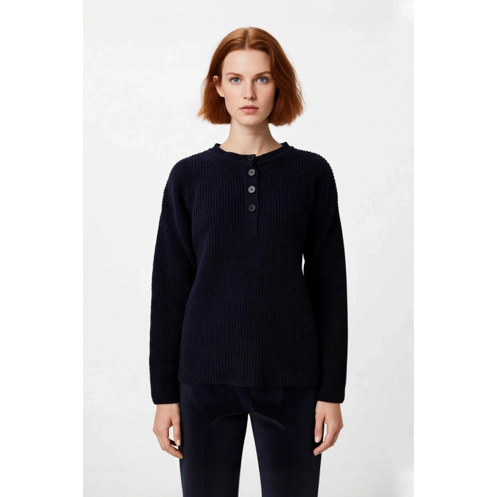 Kadın Oversize Düşük Kollu Selanik Dokuma Triko Kazak Rahat Şıklık Sunar Soğuk Havalar İçin İdeal